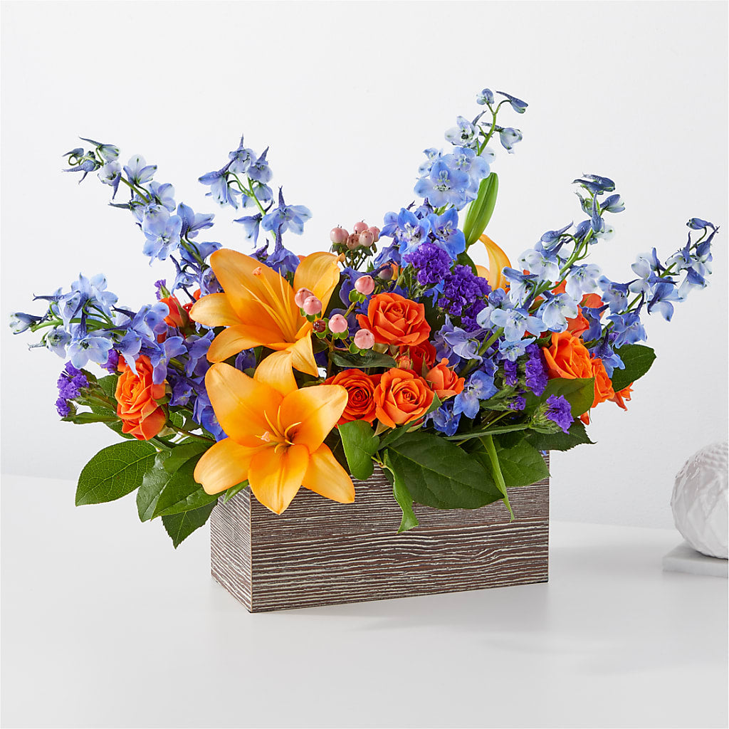 Radiant Citrus Box Bouquet – Bloomtopia, New Bedford MA