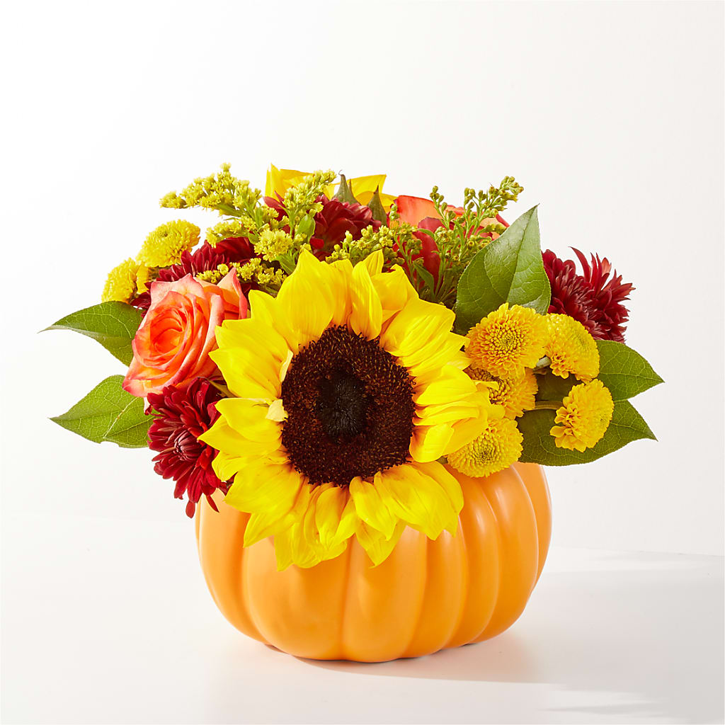 Golden Gourd Pumpkin Bouquet – Bloomtopia, New Bedford MA