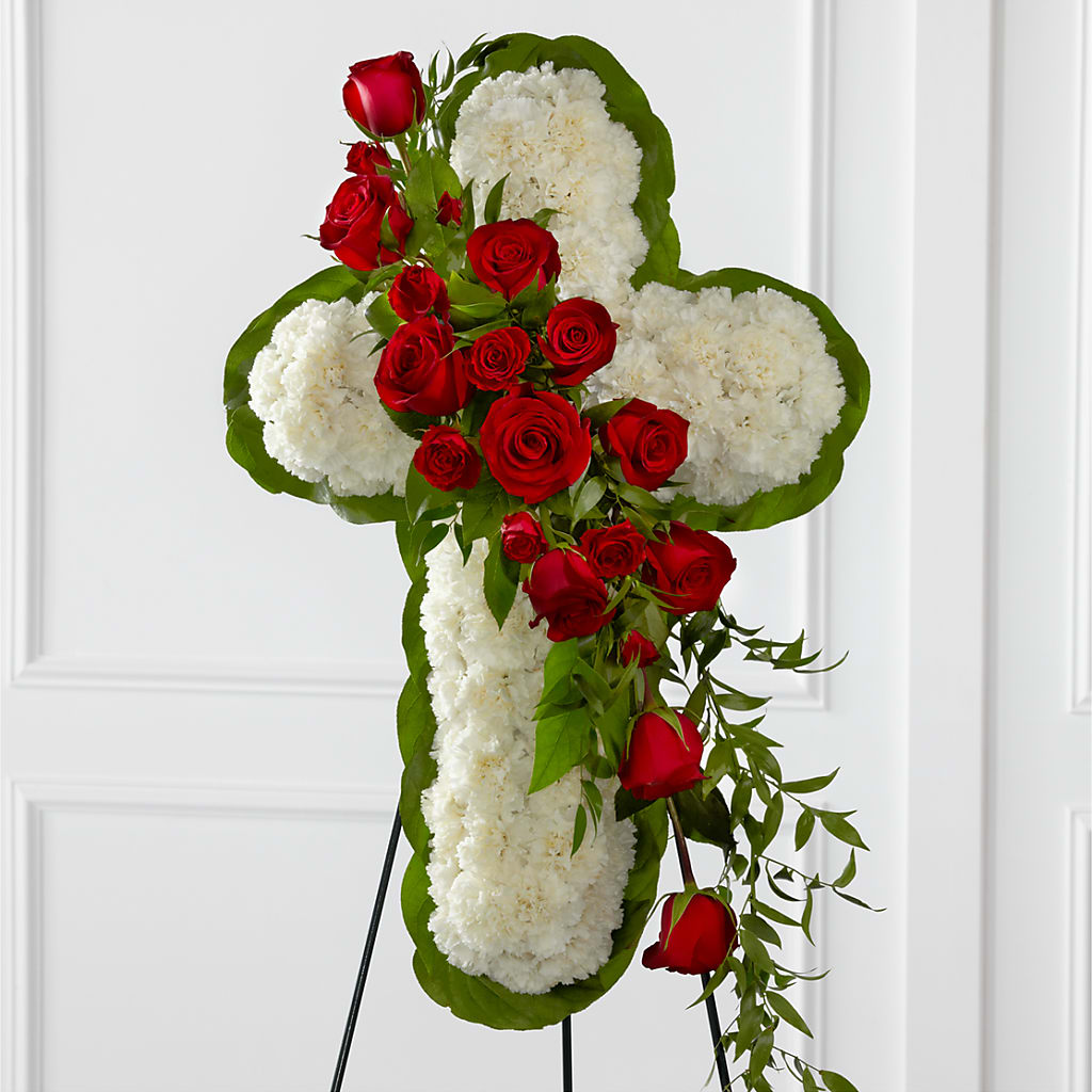 Floral Cross Easel – Bloomtopia, New Bedford MA