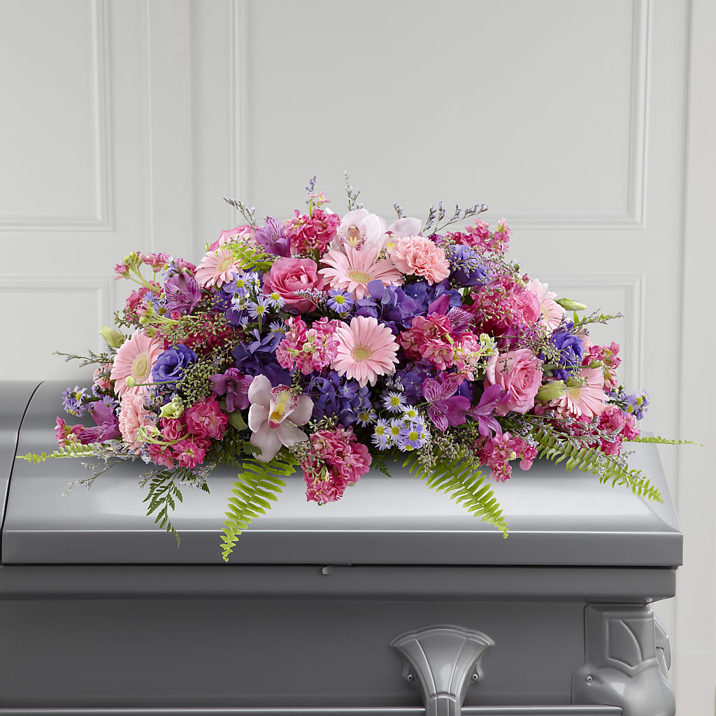 Glorious Garden Casket Spray – Bloomtopia, New Bedford MA