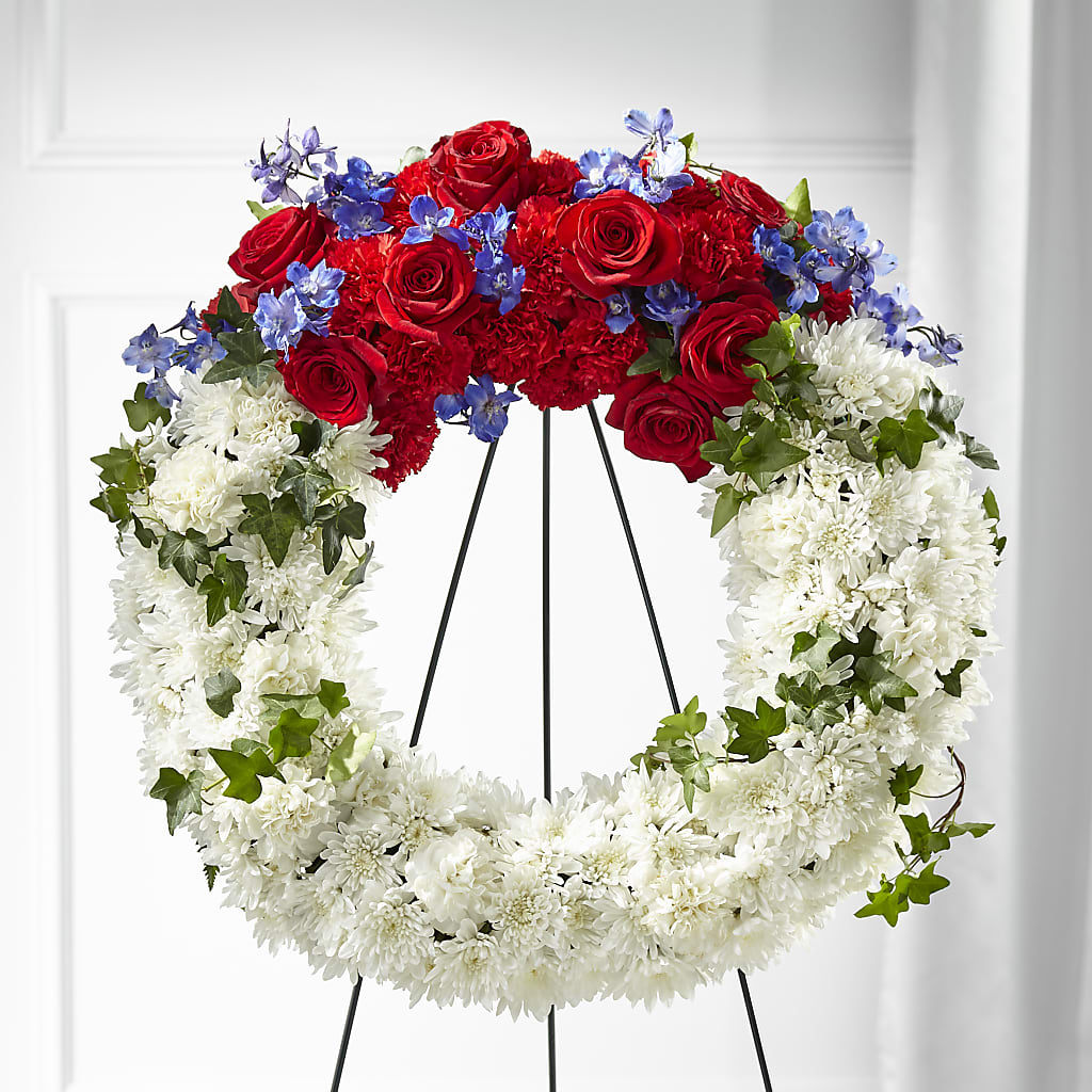 Patriotic Passion Wreath – Bloomtopia, New Bedford MA