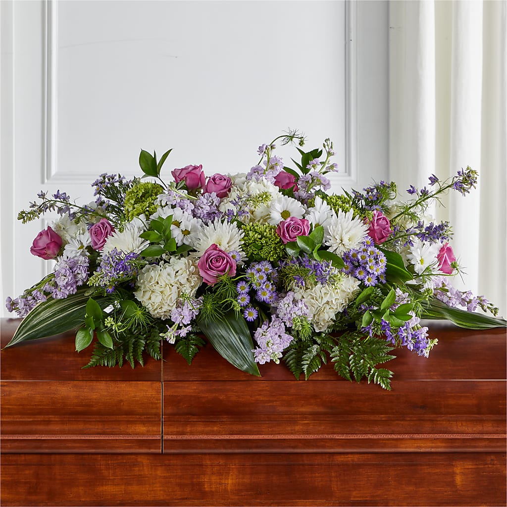Meadows of Serenity Casket Spray – Bloomtopia, New Bedford MA