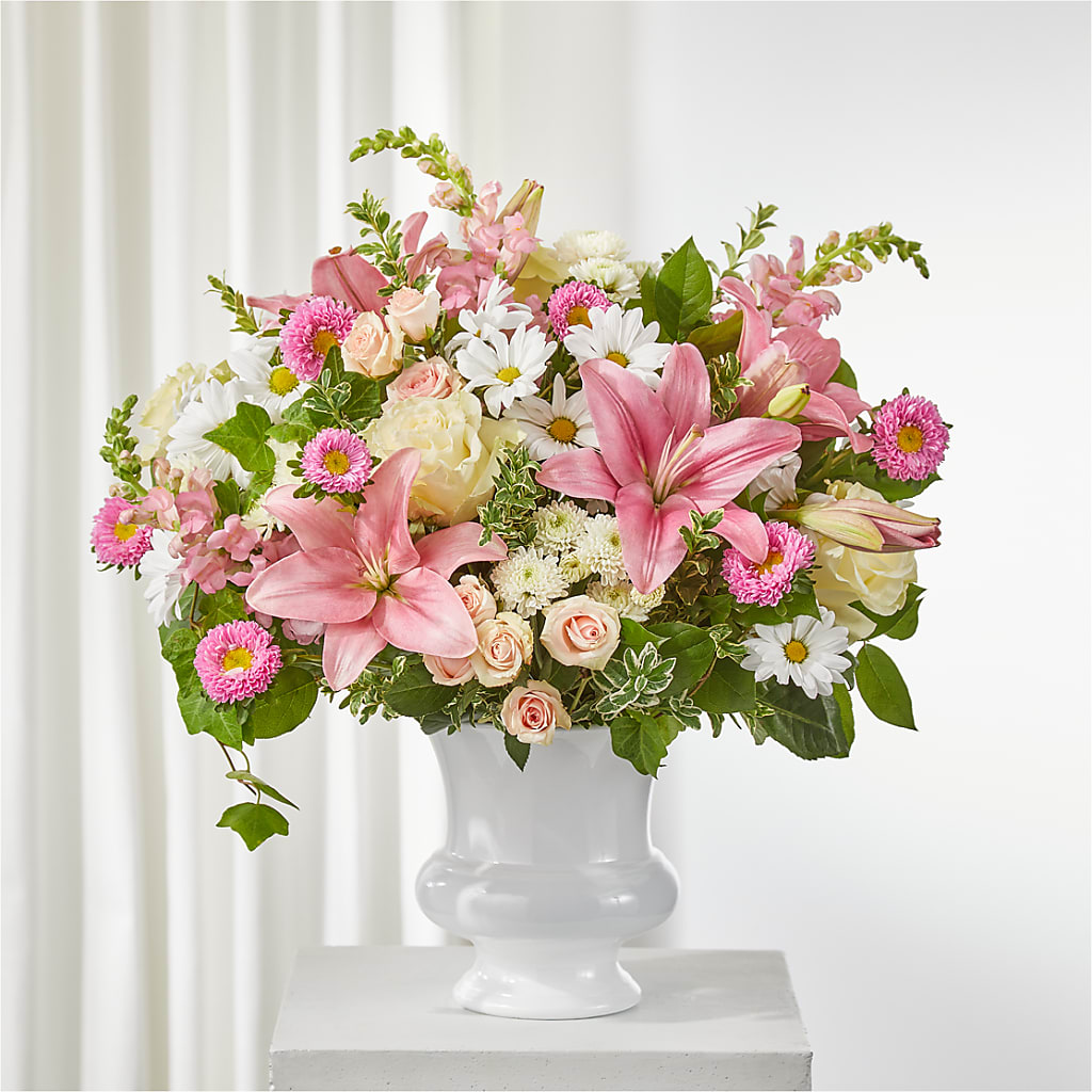 Empathetic Blooms Urn Arrangement – Bloomtopia, New Bedford MA