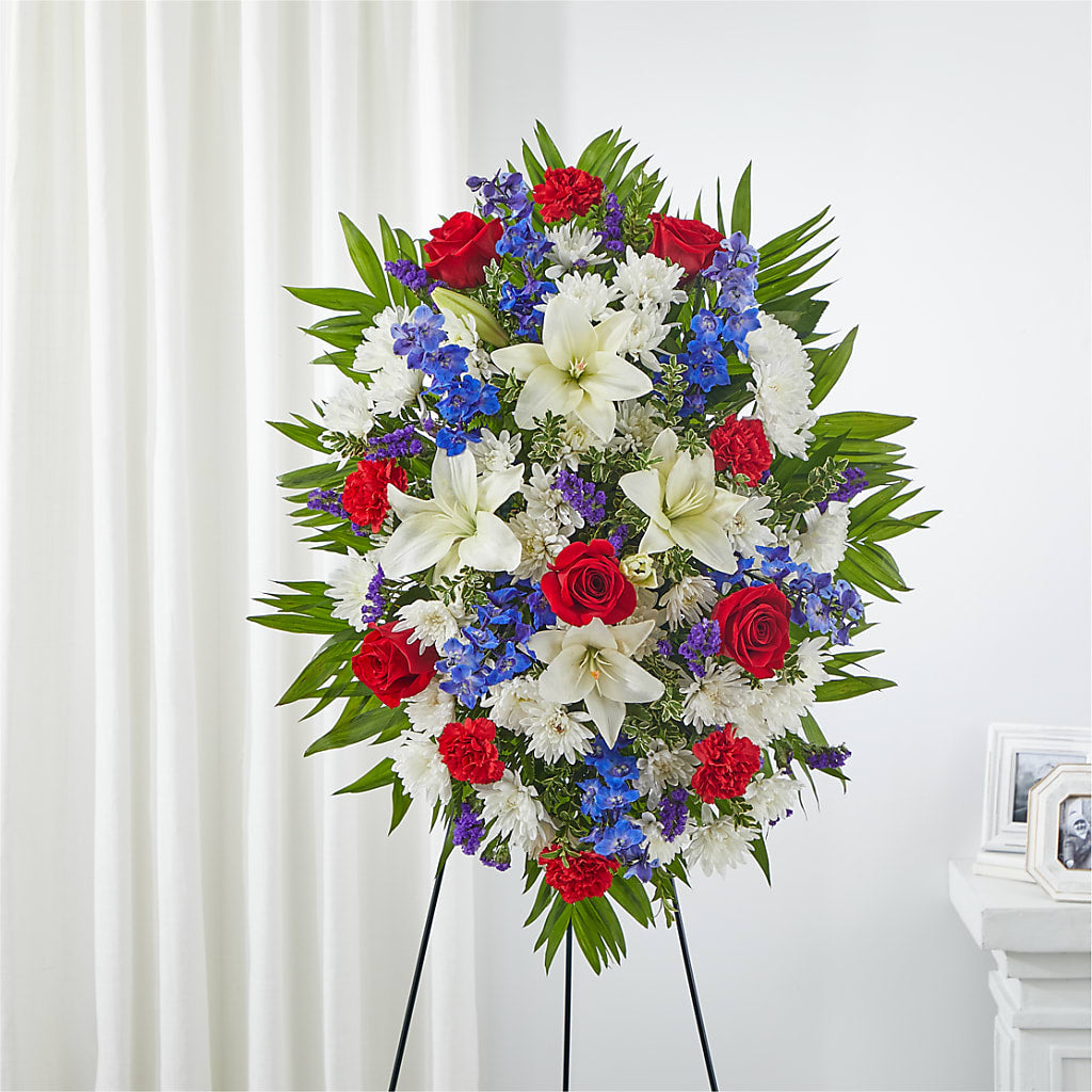 Cherished Service Standing Spray – Bloomtopia, New Bedford MA