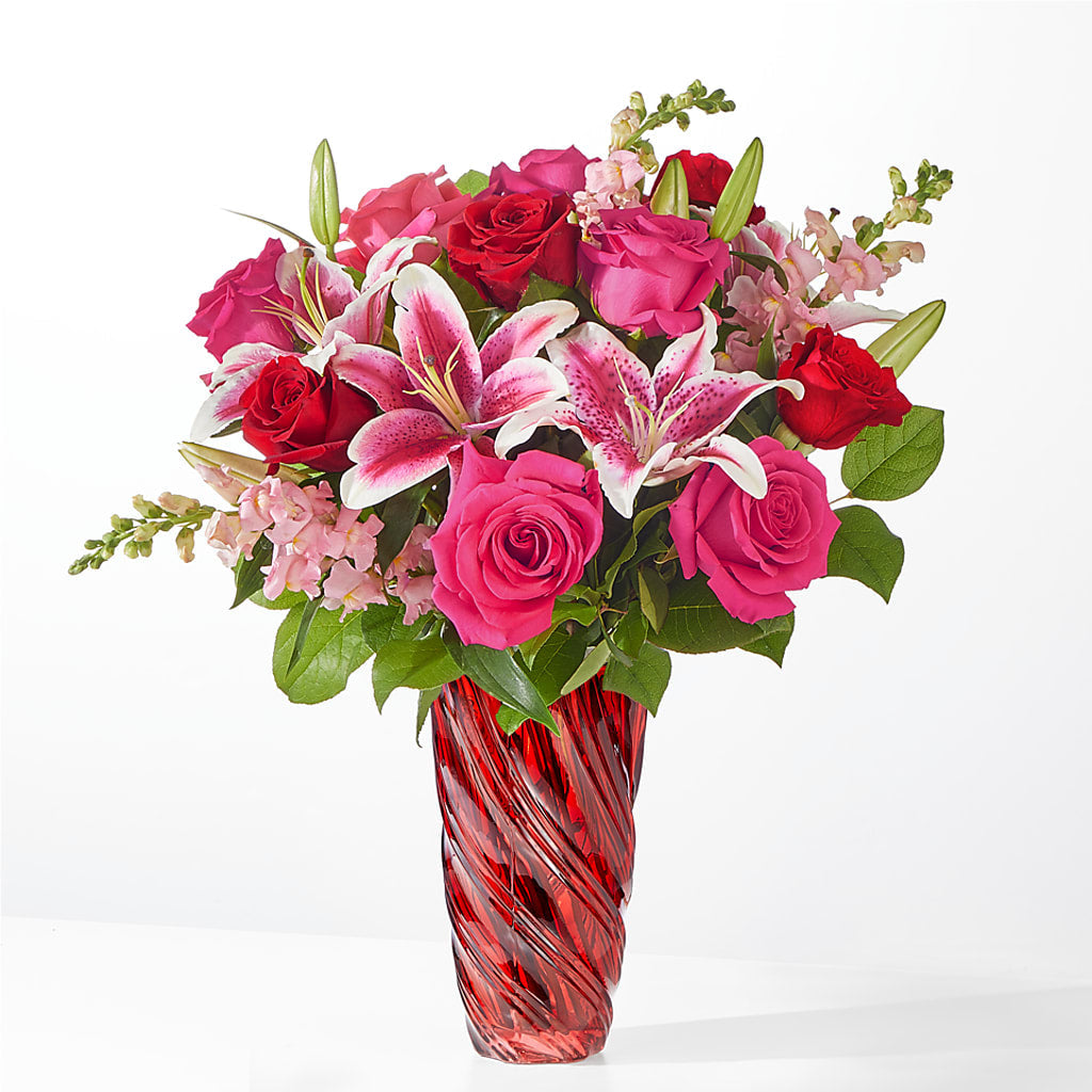 Always You Bouquet with Luxe Swirl Vase – Bloomtopia, New Bedford MA
