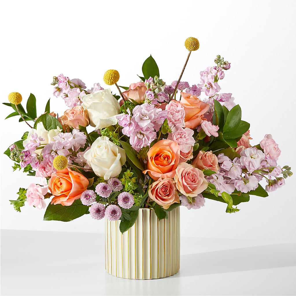 French Market Bouquet with Ivory Vase – Bloomtopia, New Bedford MA