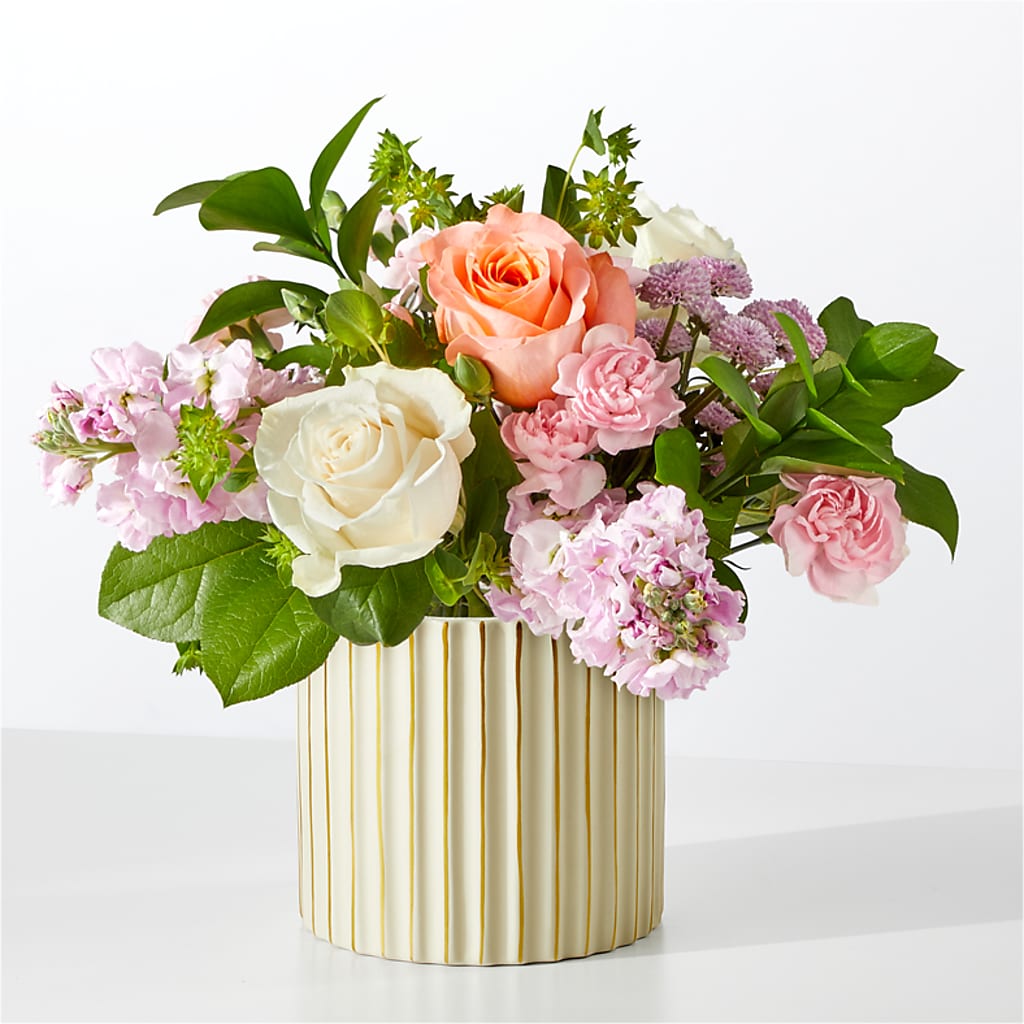 French Market Bouquet with Ivory Vase – Bloomtopia, New Bedford MA