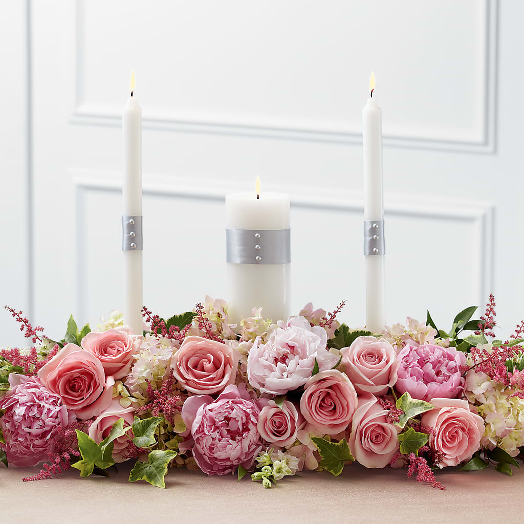 Worldwide Romance Unity Candle Arrangement – Bloomtopia, New Bedford MA