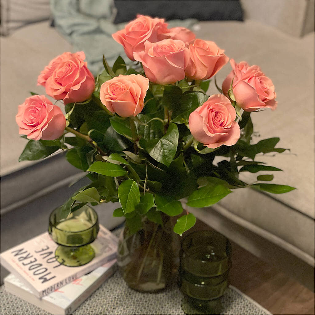 Long Stem Pink Rose Bouquet –  Bloomtopia, New Bedford MA