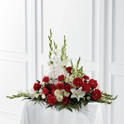 Crimson & White Arrangement –  Bloomtopia, New Bedford MA