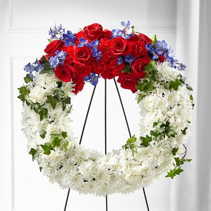 Patriotic Passion Wreath –  Bloomtopia, New Bedford MA