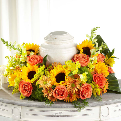 Faithful Sunflower Cremation Adornment –  Bloomtopia, New Bedford MA