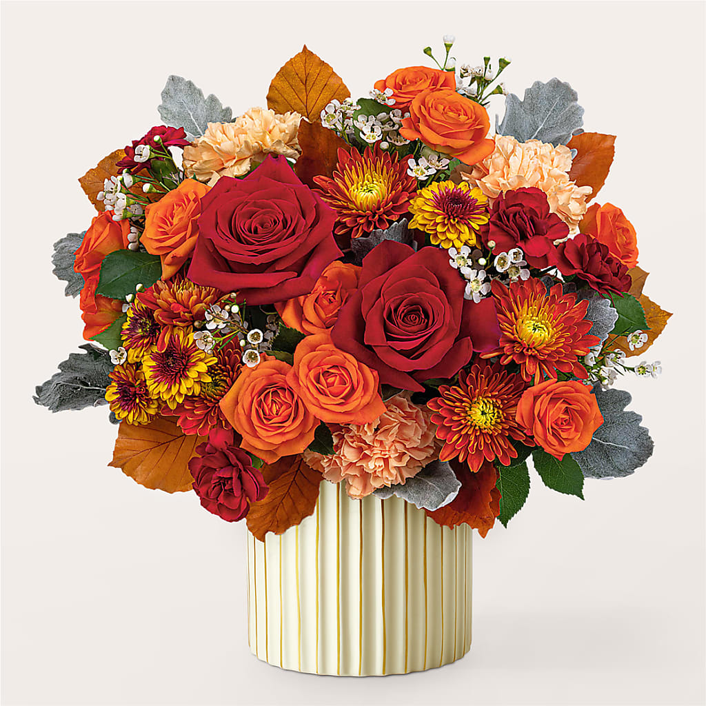Merlot Bouquet with Ivory Vase –  Bloomtopia, New Bedford MA