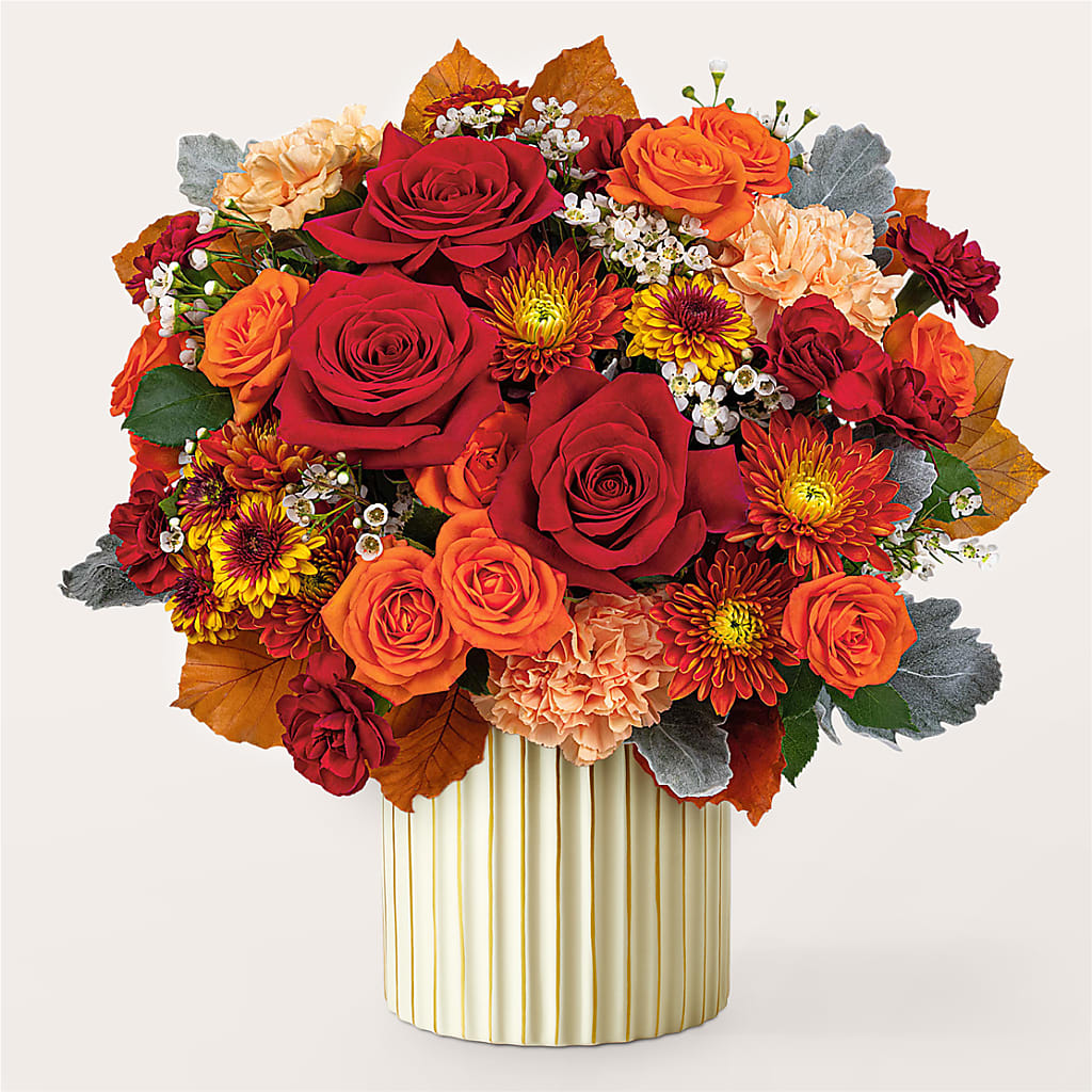 Merlot Bouquet with Ivory Vase –  Bloomtopia, New Bedford MA
