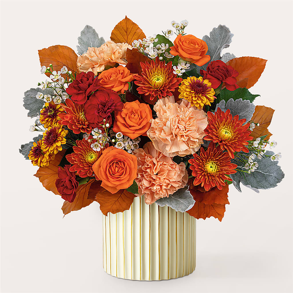 Merlot Bouquet with Ivory Vase –  Bloomtopia, New Bedford MA