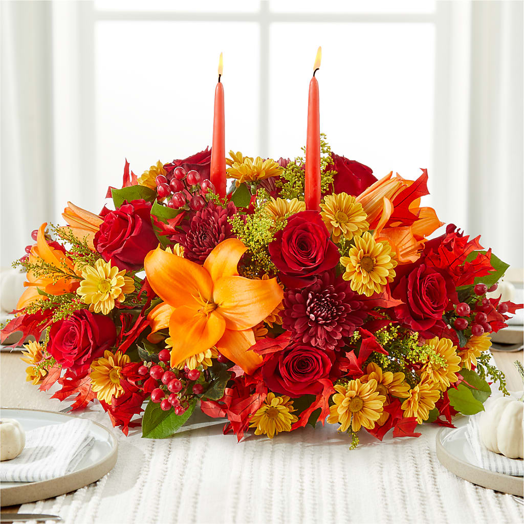 Autumn's Embrace Centerpiece –  Bloomtopia, New Bedford MA