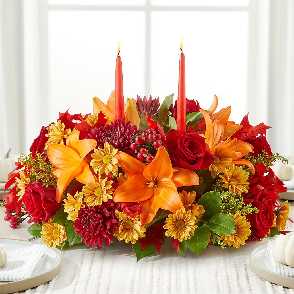 Autumn's Embrace Centerpiece –  Bloomtopia, New Bedford MA
