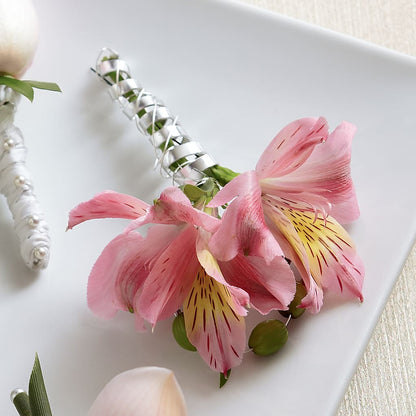 Pink Peruvian Lily Boutonniere –  Bloomtopia, New Bedford MA