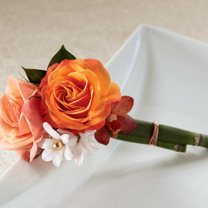 Sunset Dream Boutonniere –  Bloomtopia, New Bedford MA