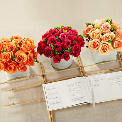 Dawn Rose Centerpiece –  Bloomtopia, New Bedford MA